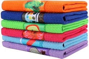 TanYiYi Tea Towels - Set of 6 - Kitchen Towels - 90% Cotton - 68 x 38 CM