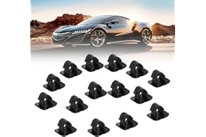 SEMINISMAR Auto Motorhaube Clip, 15pcs Schwarz PP (Polypropylen) Clip, Hochwertige Isolierklammern für Motorhauben Dämmmatte Befestigung, Universell für Autos, Busse und Lastwagen