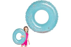 LUMOOM Bouée Gonflable, Anneau De Natation À Paillettes, Bouée D'Été pour Piscine Et Plage, Fête, Brassard À Paillettes pour Enfants Et Adolescents À Partir De 2 Ans