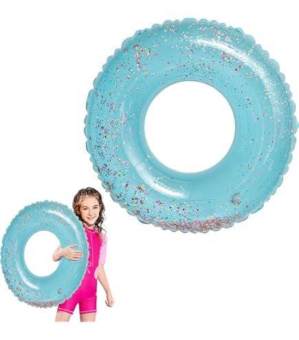 Regenbogen Schwimmring Mit Glitzer - 20 Zoll Aufblasbar, Für Kinder, Pool, Strand & Sommer-Spaß Regenbogen Schwimmring Mit Glitzer - 20 Zoll Aufblasbar, Für Kinder, Pool, Strand & Sommer-Spaß