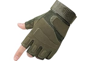 Anwlki Rękawiczki taktyczne bez palców, dla mężczyzn i kobiet, rękawice taktyczne, bez palców, do jazdy na motocyklu, rowerze, polowania, wędrówek, sportów na świeżym powietrzu