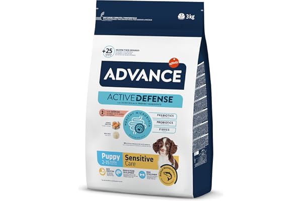Advance Sensitive Puppy - Croquettes pour Chiens Puppy de toutes les tailles avec des Sensibilités Digestives au Saumon - 3kg