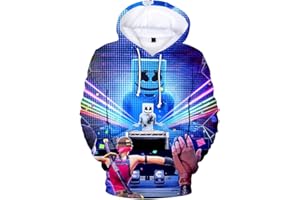 OLIPHEE Niños Sudaderas con Capucha Impresas en 3D para Música Pop para fanáticos de DJ