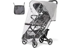GUDOTRA Plástico Lluvia de Silla Paseo Universal Protector de Lluvia para Carrito de Bebé Universal Funda Carro Bebe Universal para Cochecito Resistente al Viento, Lluvia y Nieve con Bolsa de Almacenamiento