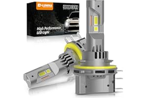 D-Lumina Bombilla H15 LED Canbus, 100W 12000lm 6500K，antierrores luz deslumbrante blanca súper luminosa y luz de circulación diurna, con efecto de refrigeración mediante ventilador,paquete de 2