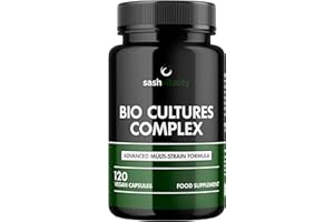 SASH VITALITY Bio Cultures Complex Probiotics & Prebiotics - 435 Billion CFU - 4 Months Supply - for Women & Men - Lactobacillus Acidophilus, Bifidobacterium, Rhamnosus - Advanced Multi-Strain