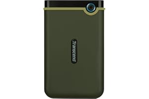 Transcend Disque dur externe robuste StoreJet 25M3G 2TB interface USB Type-C USB 3.1 Gen 1, compact et léger avec vitesses ultra-rapides et bouton de sauvegarde en un clic Vert - TS2TSJ25M3G