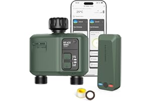 Shrivee WiFi Water Timer 2 Zone for Garden Hose, Smart Sprinkler Timer with 984ft RF Range, Smart Lawn Watering System Irrigation Controller, APP/Voice Control, Rain Delay, Automatic/Manual Irrigation