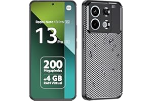 Lemxiee Funda para Xiaomi Redmi Note 13 Pro 5G/Poco X6 5G Cover,Ultrafino Ultraligero Antideslizante Silicona Flexible + Fibra de Carbono Case para Xiaomi Redmi Note 13 Pro 5G/Poco X6 5G Funda