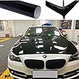 CREON Black PPF Car Wrap Sheet Roll Sticker Decal Waterproof Car Stickers Decals Motorcycle (2 FEET by 10 FEET, Black PPF WRAP)