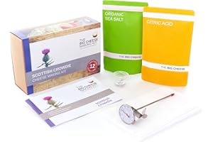 THE BIG CHEESE MAKING KIT Make Your Own Cheese Kit with The Scottish Crowdie Easy Cheese Making Kit - Fresh and Gluten-Free Vegetarian Cheese Kit - Includes Recipe Book, Step-by-Step Instructions, and other Ingredients (450g)