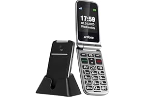 artfone Teléfono Móvil para Personas Mayores Teclas Grandes con Tapa Pantalla de 2,4 Pulgadas Tecla de Emergencia Botón SOS Cámara Fácil de Usar Flip CF241A 4G LTE Seniors