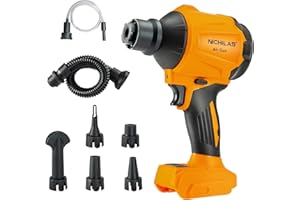 Nichilas Cordless Air Blower for DEWALT 20V Battery, Vacuum 2 in 1 Leaf Cleaning Brushless Motor Variable Speed Cleaner (Tool Only, No Battery)