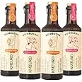Kultur'd Kombucha - Lychee Lemonade, Ginger Lemongrass (No added sugar), Pack of 4 | Fermented, All natural, Gut Healthy Drink | 4 x 220ml | Vegan, Preservative free, Low calorie, Zero Sugar