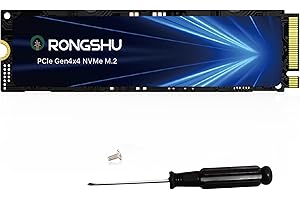 RONGSHU 1TB SSD NVMe M.2 PCIe4.0 Gen 4×4 SSD Interno M.2 2280 para Gaming Velocidades de Lectura Sec. de hasta 7400MB/s Caché SLC Memoria 3D NAND TLC Estado Sólido Interna Compatible con PS5 (RP7000)