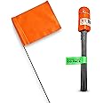 Orange Marking Flags Yard Flags - 4x5-Inch Marker Flags - 15-Inch Wire - 100 Pack - Perfect For Lawn Flags, Landscape Flags, Marking Flags For Lawn, Survey Flags, Sprinkler Flags, Irrigation Flags