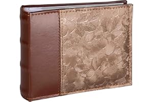 VICTORIA COLLECTION Album Photo Traditionnel Inspiré de la Nature pour Photos Format 10x15 - Petit Album Relié Robuste & Durable pour 100 Photos avec des Espaces Supplémentaires pour des Notes Personnalisées