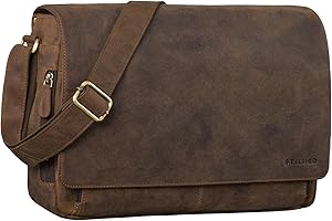 STILORD 'Tom' Sac Messenger Vintage en Cuir | Sac à Bandoulière Hommes Femmes | Sacoche Laptop 15 Pouces pour Bureau, Université, Travail | Sac en Cuir Véritable