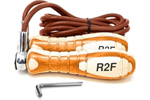 R2F RIGHT TO FIGHT R2F Leather Weighted Skipping Rope, Jump Rope for Boxing, Fitness Training, HIIT, MMA, Weight Loss, Exercise or Fat Burning, Skipping Ropes for Adults, Men & Women Fitness Accessories