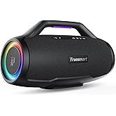 Tronsmart Bang MAX Altavoz Bluetooth 5.3, Altavoz Portátil 130W Potente, Sonido Estéreo, Luces Led y Waterproof IPX6, 24H de 