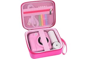 PAIYULE Kinder Kamera Tasche für CalineGam für HiMont für GREENKINDER für Hangrui Kinderkamera Sofortbildkamera Digital Videokameras Tasche für Mädchen Kamera Und Print Papier (Nur Box) (Red)