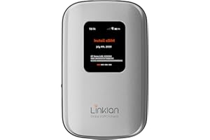 LINKLAN Portable Mobile Hotspot–eSIM Global WiFi Hotspot,No SIM Card/Contract Needed, 16Devices,180+ Countries, Compact Wireless Router for International Trips & Business 【Free 15 days of 5G data in Europe】