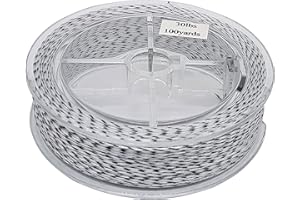 BestCity Fliegenfischschnur in Schwarz und Weiß, ca. 100 m