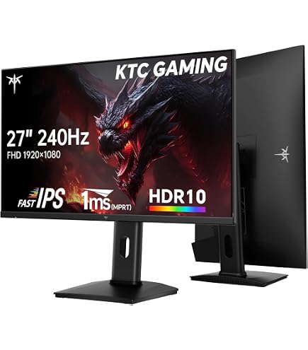 KTC Monitor Gaming 240Hz 24 Pulgadas | FHD@240Hz | Fast IPS Panel