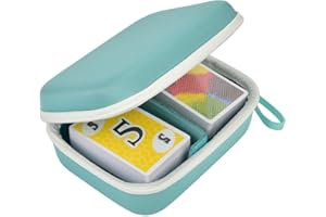 COMECASE Hard Case Tragetasche Hülle für SKYJO unterhaltsame Kartenspiel. Passend für bis zu 360 Karten. Enthält 2 Herausnehmbare Trennwände und Handschlaufe (Grün)