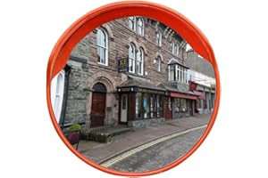 GOTOTOP Specchio Panoramico Specchietto stradale,convesso di sicurezza 60cm interno,per la Sicurezza Stradale e Negozio con Staffa di Fissaggio Regolabile