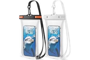 CITAMAMA Pochette Étanche Smartphone [Lot de 2], Sac Étanche IPX8 pour Téléphone [Cadre 3D sans Soudure] Coque Waterproof pour iPhone 15 Pro Max 14 13 Galaxy S24 S23 Ultra, Jusqu'à 7,2"