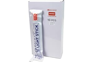 ENERJARY Survival School Lumica 6" Military Grade Safety Light Stick - ORANGE x 10