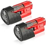 2X Waitley 12V 3.0Ah Batteria per Milwaukee M12 48-11-2410 48-11-2420 48-11-2411 48-11-2401 48-11-2402 M12 12V tensile elettr