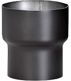 Produktbild von FIREFIX R150/Ü10 Erweiterung – 80 Auf 150 Mm, Schwarz Lackiert, Für 2 Mm Rauchrohre – Ofenanschluss Auf Wandanschluss