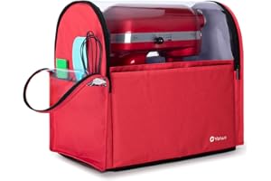 YARWO KitchenAid Copertura Antipolvere per Robot da Cucina, Copertura di Protezione per KitchenAid Robot da Cucina 5,7 e 7,6 Litri, Rosso