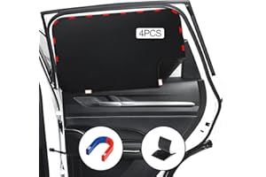 ‎ZATOOTO ZATOOTO Sonnenschutz Auto, Magnetisch Sonnenschutz Auto Vorhang Baby mit UV Schutz, Privatsphäre Auto Fenster Verdunkelung, Schwarz 4 Stück (Mit Eisenblech)