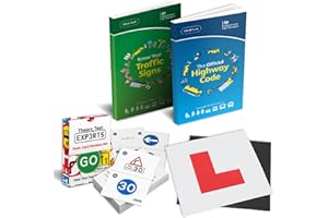 THEORY TEST EXPERTS The Highway Code 2025 UK + Know Your Traffic Signs 2025 UK + 128 Road Signs Flash Cards 2025 UK + 2 x Magnetic L Plates - Driving Instructor Approved - Driving Test Gifts For Boys & Girls 16-18 Years