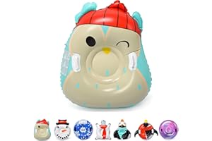 METEOR Inflatable Snow Tube Sledge Tube Winter Snow Sled Large Snow Tube for Sledding Heavy Duty Snow Tube with 2 Handles for Kids and Adults