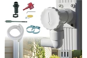 BAZ&BRO Collecteur d'eau de Pluie - Kit Complet - Fabrication Francaise - Conduits Rectangulaires 60x80 mm - Blanc