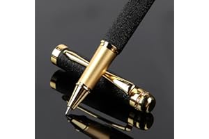 BOCIYER Rollerball Liquid Ink Pens,Best nice ballpoint pen Gift Set for Men and Women,roller ball Pen Refillable,Personalised,handwriting,Designer pens,luxury,Fancy Pen set(Black)
