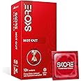 Skore Notout | Climax Delay Condoms | 1500+ Dots | Coloured | - 10 Pieces | Pack of 1