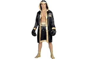 W WIDMANN MILANO Party Fashion - Disfraz Boxeador Campeón del Mundo, Boxeador Abrigo con Capucha, Atleta, Kickboxer