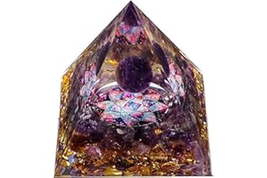 DOEUNNER Crystals Crystal Pyramid Gifts Healing Meditations Spiritual Chakra Moonstone Reiki Women Gift Presents for Her Accessories Beginners Birthday Unique Friends Anniversary Cristal Astrology Purple