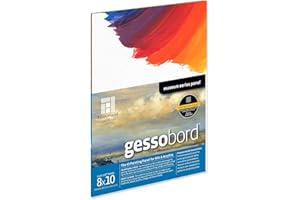 Ampersand Art Supply Museum Series Gessobord, Wood,Acrylic, 1/8" Flat Profile, 8" x 10"