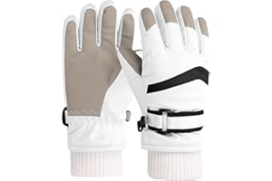 Risipu Kids Ski Gloves Winter Waterproof Gloves Warm Fleece Gloves Snowproof Snowboard Gloves Cold Weather Gloves for 4-12 Boys Girls