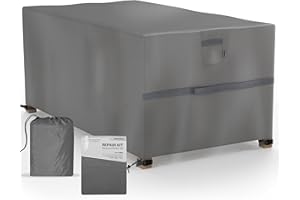 SANZARO Abdeckung Gartenmöbel Winterfest - 600D Oxford mit RipStop-Technologie, Schwerlast 320g, Reißfest & UV-Beständig, Schutzhülle für Gartentisch Sitzgruppe Balkonmöbel - 170x94x70cm