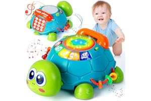 SYHLN Toys for 1 Year Old Girls Boys Gifts, Crawling Turtle Baby Toys 6 12+ Months, Toddler Toys Phone for 1 2 Year Old, Musical Sound Light Up Toys for Baby 9 Month, 1st Birthday Gifts for Girls Boys