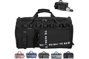 AUNGKWANG Reisetasche Damen Herren, 65L Wasserabweisende Sporttasche, Large Capacity Reise Tasche Gym Bag, mit Schuhfach und Nassfach, für Reisen, Fitness, Sport, Schwarz