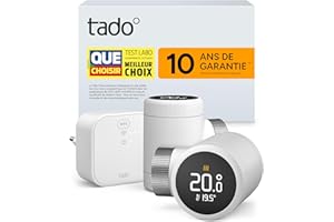 tado° Smart Thermostat X, kit de démarrage avec Bridge X, gestion du radiateur via une application et une enceinte connectée (Alexa, Siri, Google Assistant), pas compatible avec tado° V3+