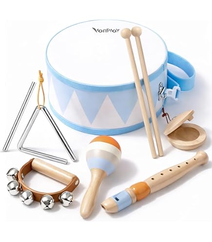 Tambour Enfant Halilit Super Tambour BK817 - Avec Baguettes, Peau Silicone, Dès 18 Mois